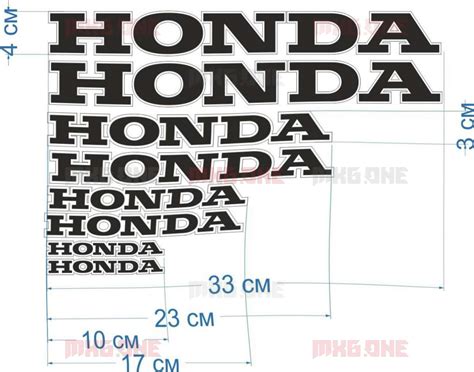 Honda Set Promo Stickers Set Mxg One Best Moto Decals