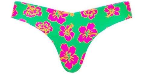 Kulani Kinis Cheeky V Bikini Bottom In Melon Sorbet In Green Lyst