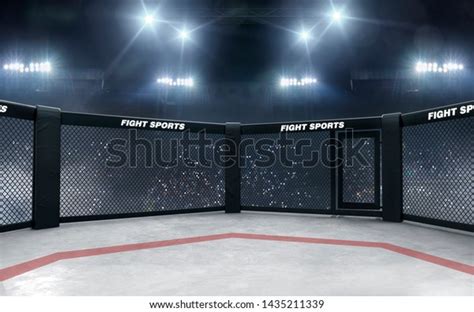 3d Render Mma Arena Mma Octagon Stock Illustration 1435211339