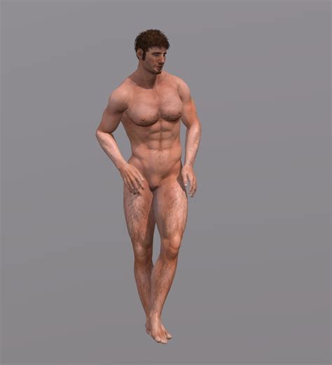 Naked Man Rigged D Game Character D Model Blend C D Fbx Obj