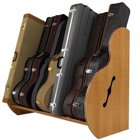 The Studio Deluxe Multiple Guitar Case Storage Rack Holds Acoustics