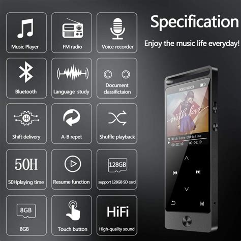 Benjie S Metal Alloy Bluetooth Mp Player Gb Fm Radio Hifi Music