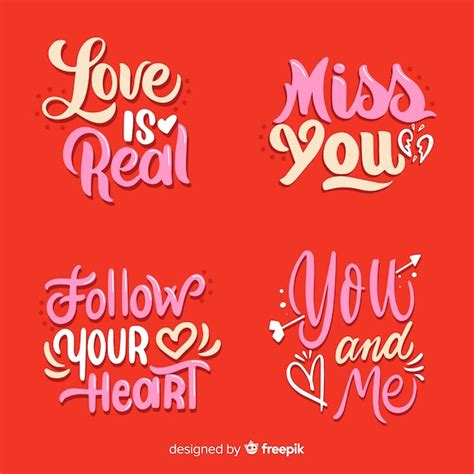 Free Vector | Valentine's day lettering