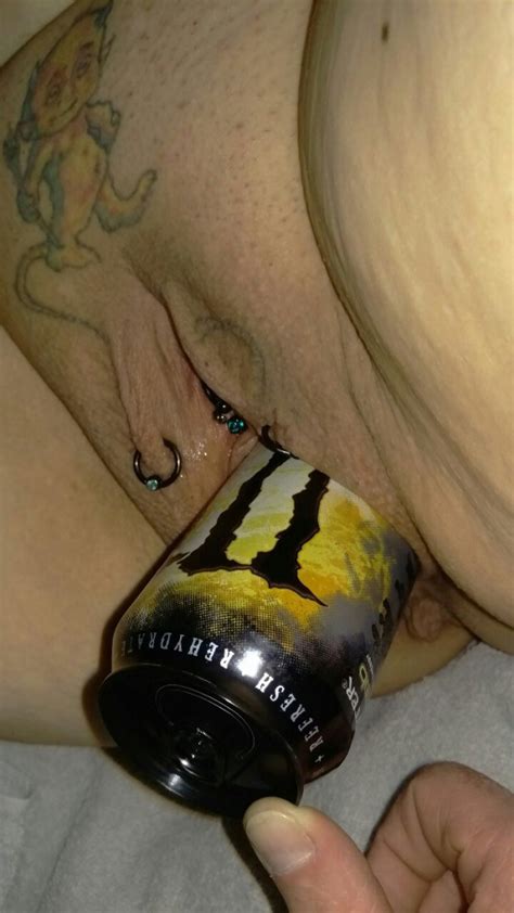 Tattooed Amateur Has A Can Inside Her Vagina