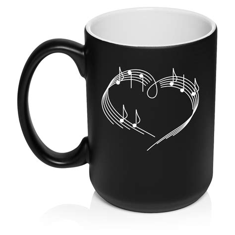 Heart Love Music Notes Ceramic Coffee Mug Tea Cup T For Her Sister