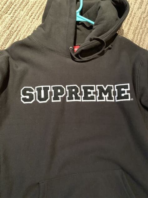 Supreme Cord Collegiate Box Logo Hooded Sweatshirt Ss 18 Size Large