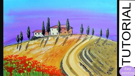 Painting Tutorial Tuscany Landscape How To Paint Step By Step For