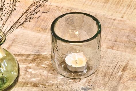 Hammered Recycled Glass Tealight Holder The Frostery Living