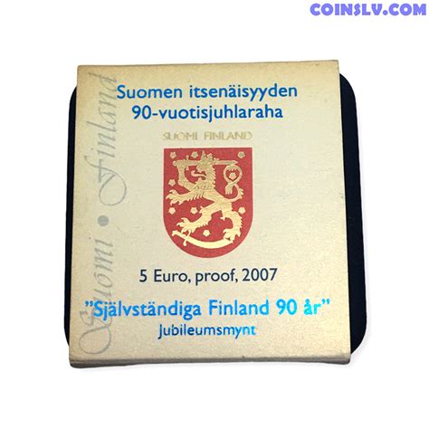 5 Euro Coin Finland 2007 Declaration Of Independence PROOF