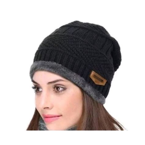 Touca Unissex Gorro de Lã Inverno Forrada de Pelinho Toca Sport