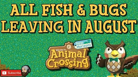 Fish Leaving In August And All Bugs Leaving In August Animal Crossing