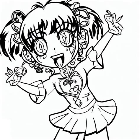 Coloriage Une Fille Manga Très Mignonne Télécharger Et Imprimer