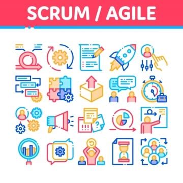 Agile Scrum Vector Design Images Scrum Agile Collection Elements