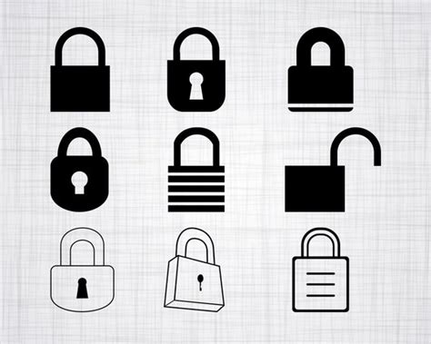 Lock Svg Bundle Lock Svg Lock Clipart Lock Cut Files For Etsy