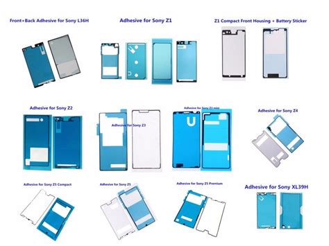 Conjunto Completo Adesivo Para Sony Xperia Z Z1 Z2 Z3 Z3 Z4 Z5 Xz