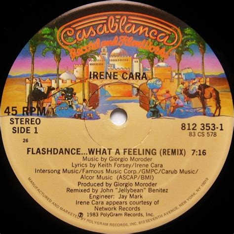 Irene Cara Flashdance What A Feeling Remix 1983 26 Vinyl