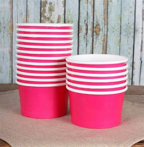 Small Hot Pink Ice Cream Cups Pink Ice Cream Bowls Sundae