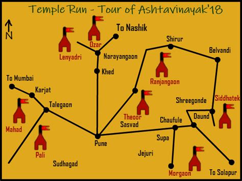 Ashtavinayak Tour Map