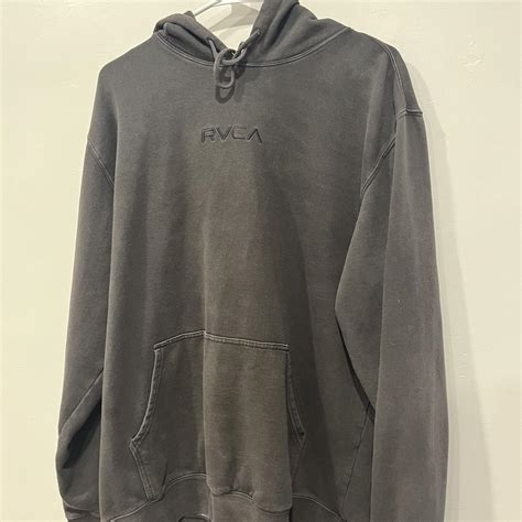 Rvca Mens Hoodie Gray Size Mens Xl Depop