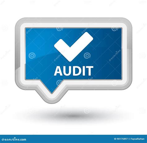 Audit Validate Icon Prime Blue Banner Button Stock Illustration