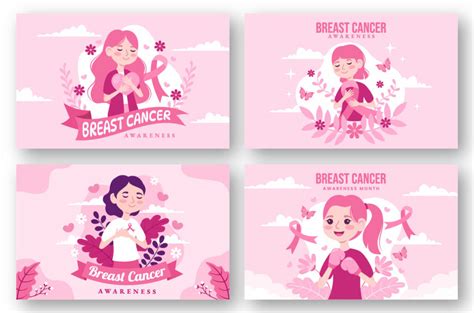 15 Breast Cancer Awareness Month Illustration Masterbundles