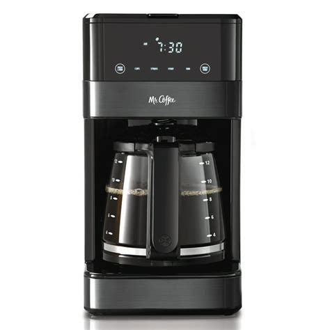 Mr Coffee 12 Cup Programmable Coffee Maker Led Touch Display Black Stainless