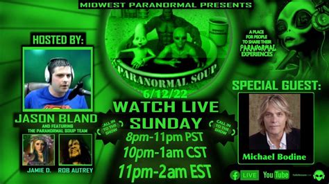 Paranormal Soup Ep 316 Guest Psychic Michael Bodine YouTube