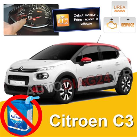 Suppression système AdBlue Urea Citroën C3 2014 a 2017