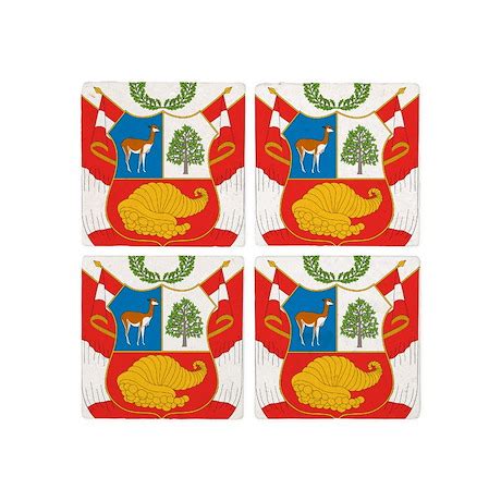 Peru Coat Of Arms Tile Coaster by CoatOfArmsart