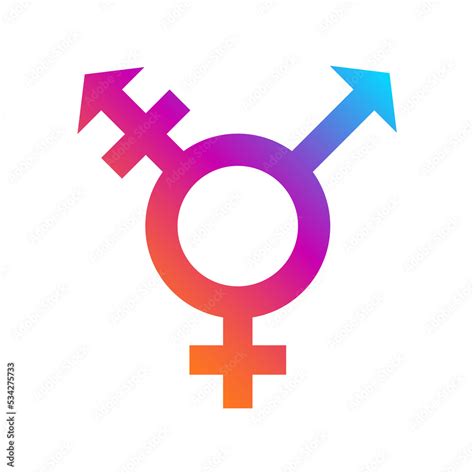 ภาพประกอบสต็อก Unisex Or Intersex Symbol Icon Male And Female Symbols Hermaphroditism Or