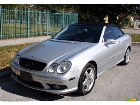 Brilliant Silver Metallic Mercedes Benz Clk Cabriolet