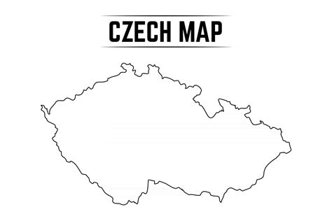 Outline Simple Map Of Czech Republic 2905349 Vector Art At Vecteezy