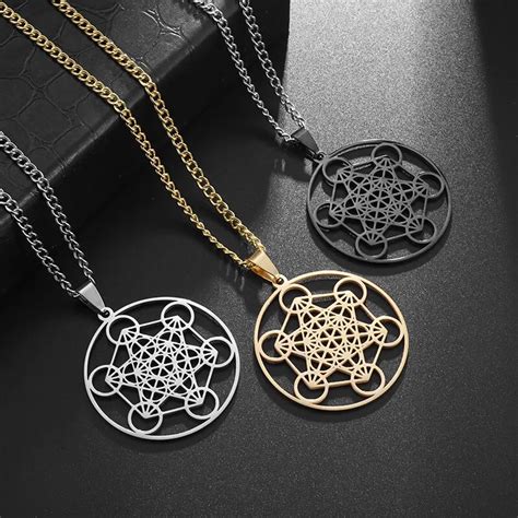 Colgante De Metatron Para Hombre Y Mujer Collar De Sello Del Rey Arc