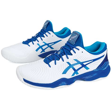 Tênis Asics Court FF 2 Novak All Court Branco e Azul Masculino