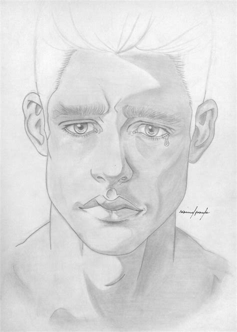 Pencil Drawing Of Man S Face