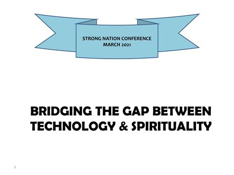 Bridging The Gap Between Technology Spirituality Pdf DocDroid