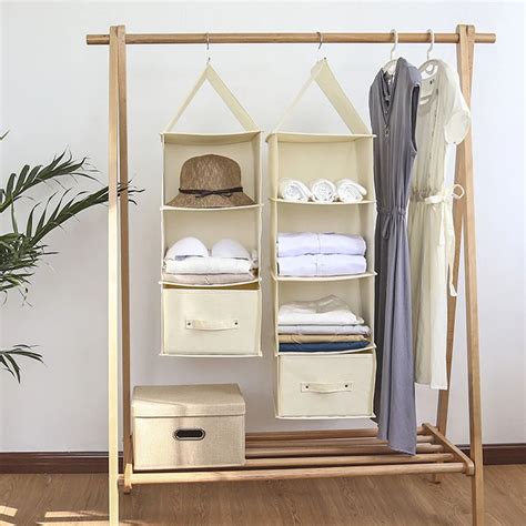 Cotton Cabinet Hanging Organizer Closet Wardrobe Drawer Clothes Towels Underware Storage ...