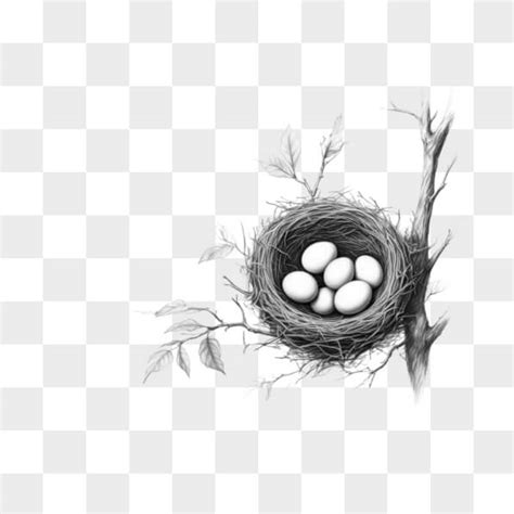 Download Illustration Of Birds Nest With Eggs Sketches Online