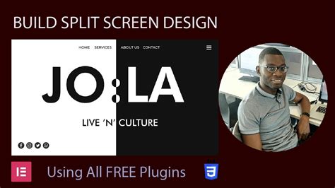 Create Split Screen Website Design Using Elementor And Free Plugins Youtube