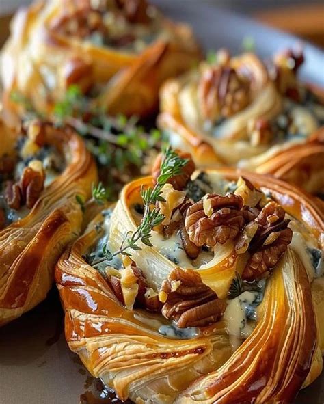 Blue Cheese Walnut Thyme Puff Pastry Twirl Recipe Optimal Recipes