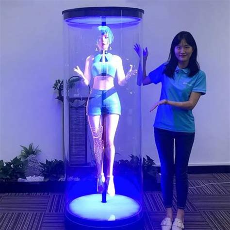 3D Holographic Fan Display Three-piece Hologram Fan Projector for Ads