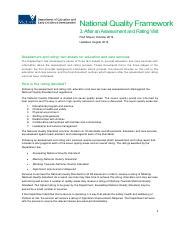 NQF Afterthevisit Pdf National Quality Framework 3 After An