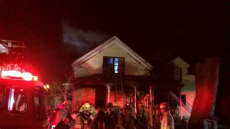 Firefighter Falls From Ladder Battling House Fire