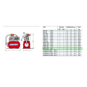 Gruppo Autoclave Pedrollo JSWm 2AX 24 CL Per Acqua Pulita 1 5HP