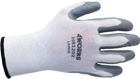 4Works Liberty Safety Nylon Gloves HR1202 4630Q W Nitrile Coated Palm