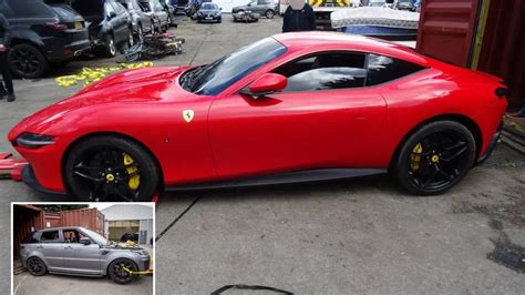 Premier League Stars Luxury Cars Including Ferrari Found In Shipping Containers On The Way To