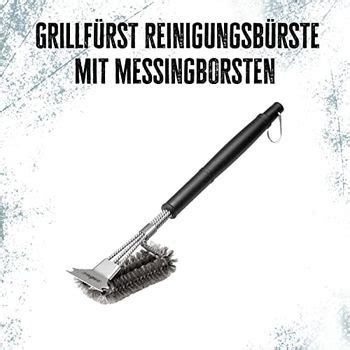 Grillfürst 5X Premium Grillbürste mit Edelstahl Borsten 45 cm Grill