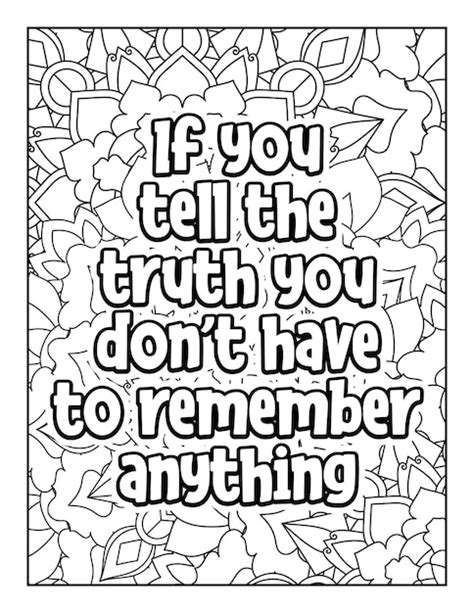 Tell The Truth Coloring Page