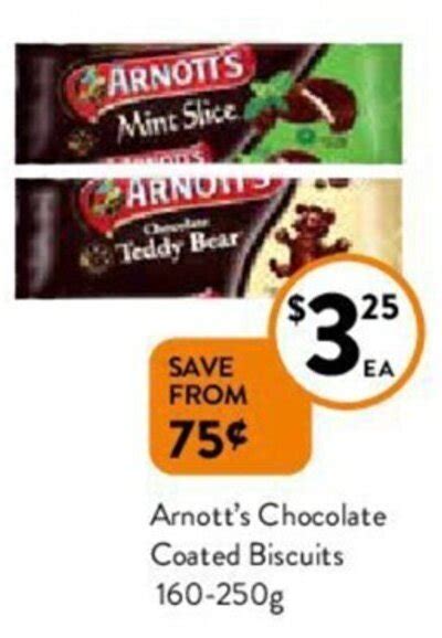 Arnott S Chocolate Coated Biscuits 160 250g Offer At Foodworks