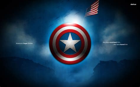 Captain America Logo Wallpaper - WallpaperSafari